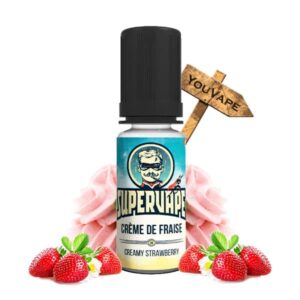 L'arôme concentré Crème de Fraise de la marque Supervape est une saveur de crème fouettée à la bonne saveur de fraise.