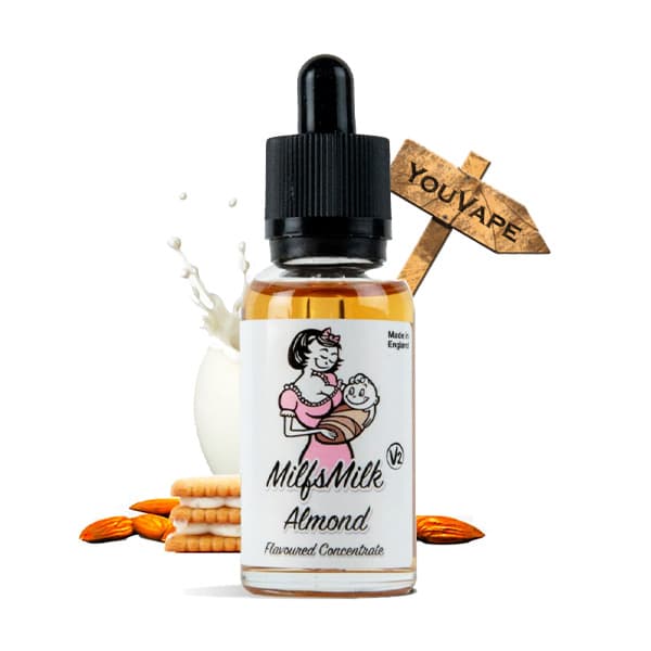 Le concentré Milfsmilk V2 Almond de Eco Vape est une saveur onctueuse et crémeuse de milkshake agrémenté de biscuit aux amandes douces et croquantes.