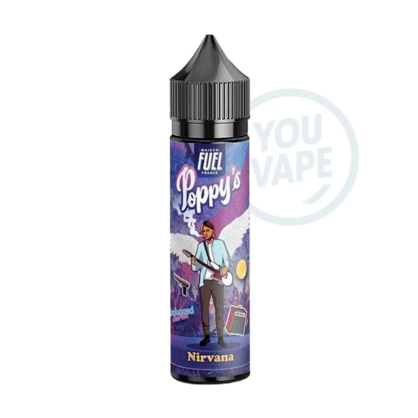 Le e liquide Nirvana par Poppy's est une symphonie type Rock n Roll avec des fraises pour des notes douces et sucrées, rythmées par une menthe verte et son souffle de fraîcheur vivifiant.