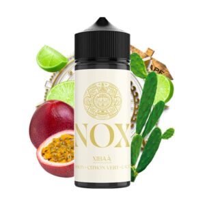 Le e-liquide Xibaà de la gamme Nox où la fusion des saveurs de passion, de citron vert, et de cactus coexiste en parfaite harmonie.