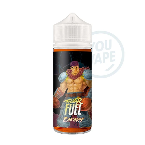 Le e-liquide Zakary de la gamme Fighter Fuel est élaborée à partir d'ananas et de nectarine est précieusement sécurisée !