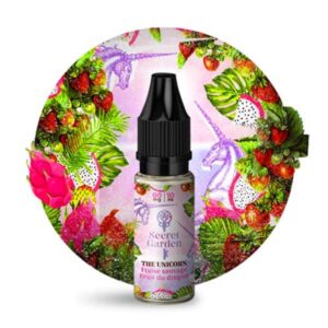 Le e-liquide The Unicorn de Secret Garden vous invite à savourer un mélange exquis de fraises sauvages et de fruit du dragon, accompagné de frais.