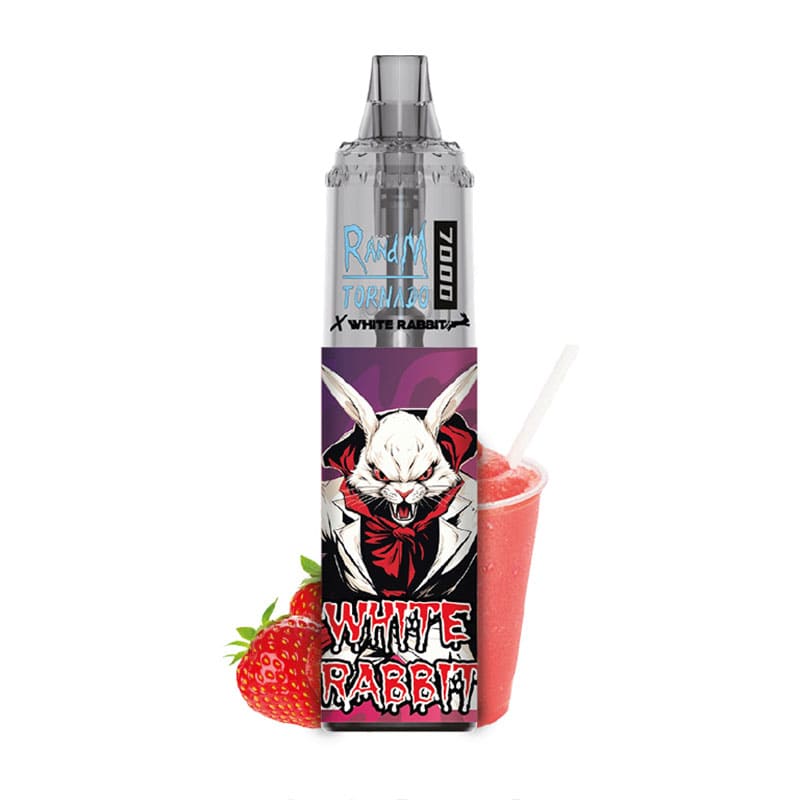 La Puff Tornado Strawberry Slush est une puff rechargeable longue durée, qui contient une réserve de 10ml de e-liquide granité à la fraise bien frais.