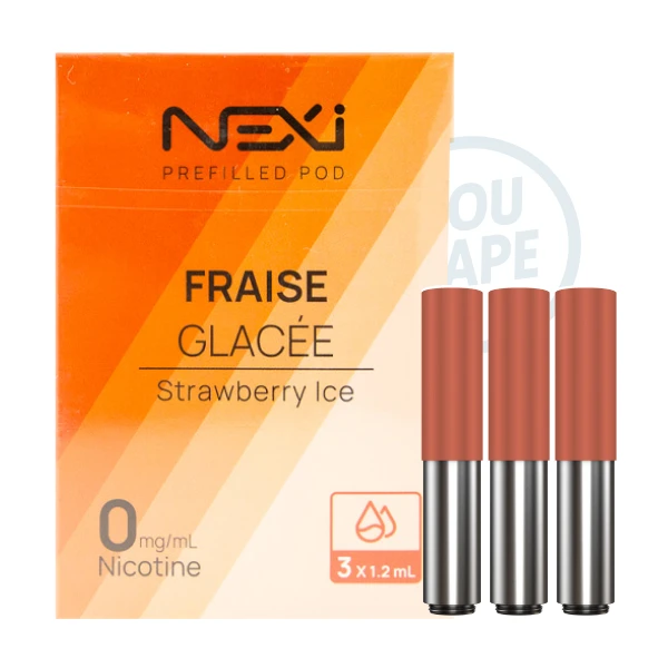 Cartouche nexi one sans nicotine saveur fraise glacée