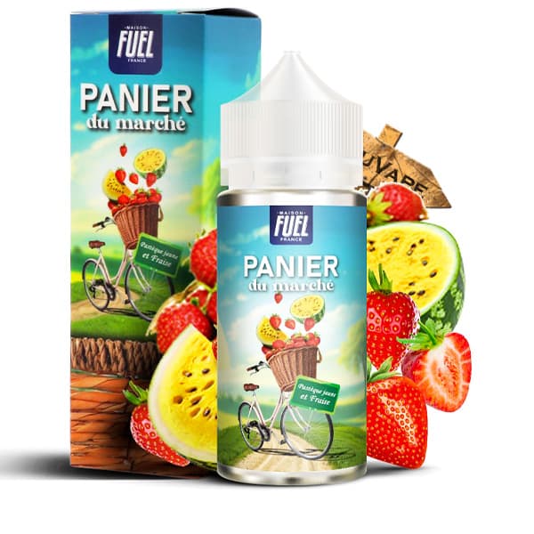 Le e liquide Fraise et Pastèque jaune présente une rencontre délicieuse entre la fraîcheur sucrée de la pastèque jaune et la douceur acidulée de la fraise.