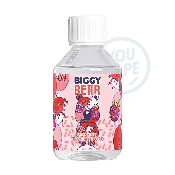 Le e-liquide Grenadine Framboise Fraise 200ml de Biggy Bear est unique et vous propose une évasion fruitée. Ce mélange exquis allie la douceur envoûtante de la grenadine à la saveur acidulée des framboises et à la saveur sucrée des fraises.