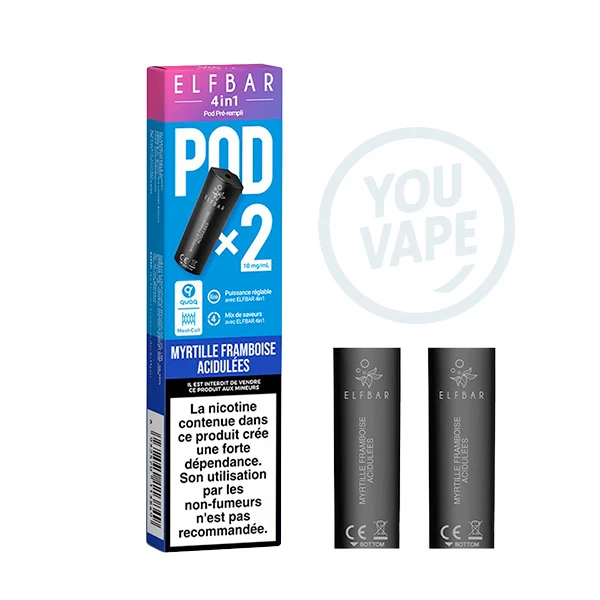 Pack 2x Cartouches 4in1 10mg/ml par Elfbar - YouVape