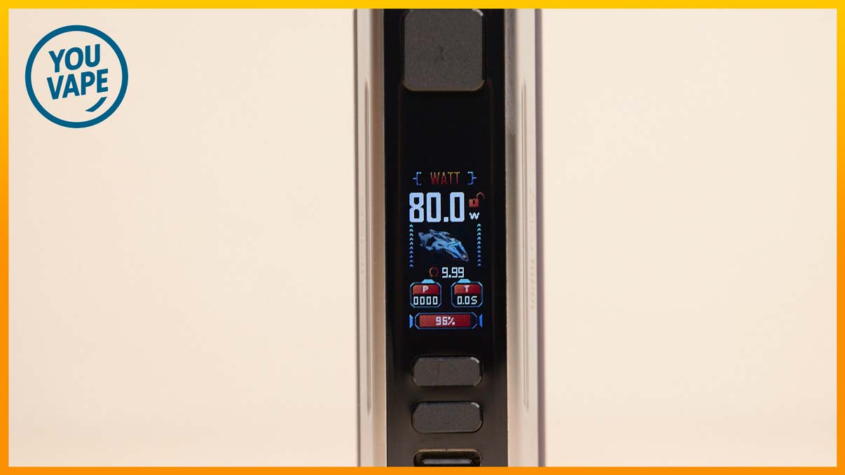 L'écran de la box Zelos M80 de aspire