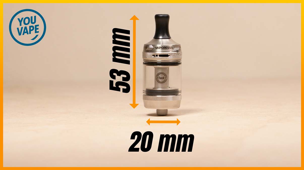 Dimensions du Xtank T de Vaporesso