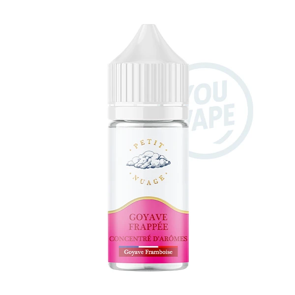 L'arôme concentré Goyave Frappée 30ml de la marque Petit Nuage est une saveur de cocktail frais à la goyave avec une touche de framboise et de fraîcheur.