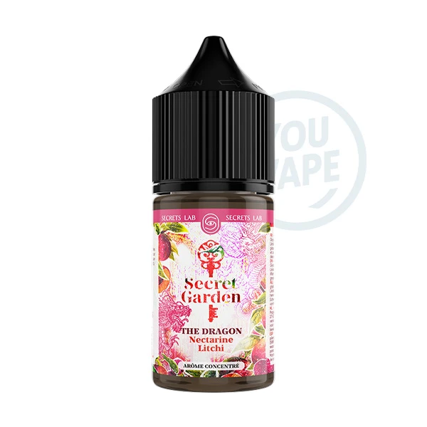 L'arôme concentré The Dragon 30ml de la marque Secret Garden marie avec succès le litchi et la nectarine dans un tourbillon de fraîcheur exaltante.