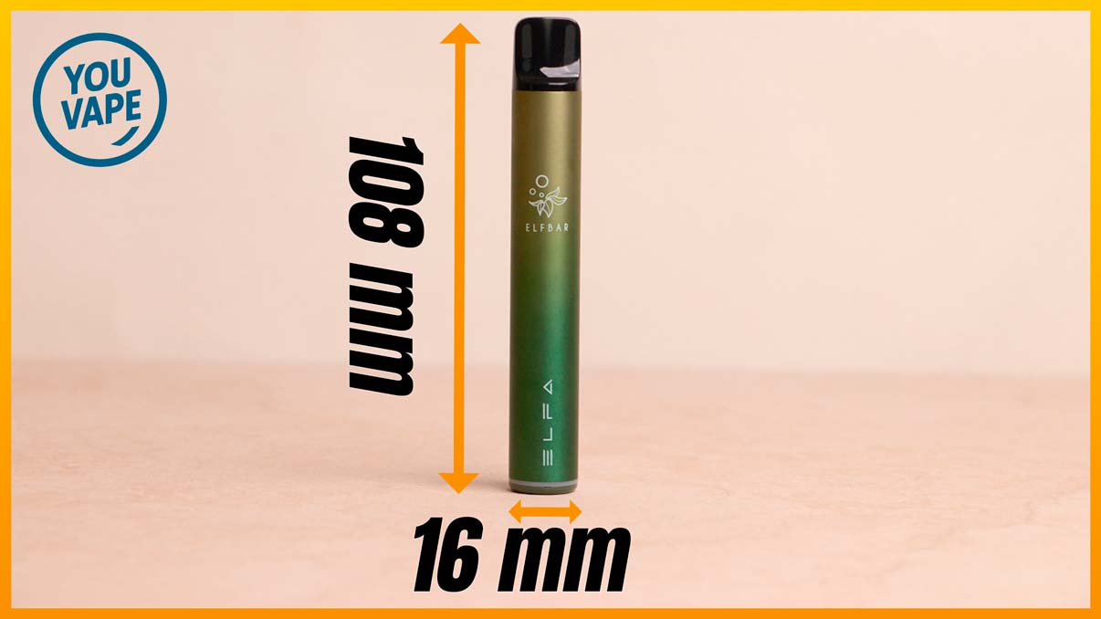 Les dimensions de laPuff Elfa Pro