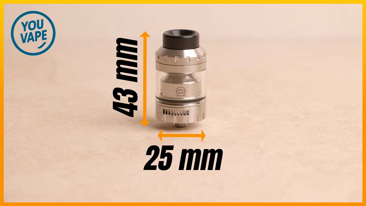 Les dimensions du Osiris Mini RTA