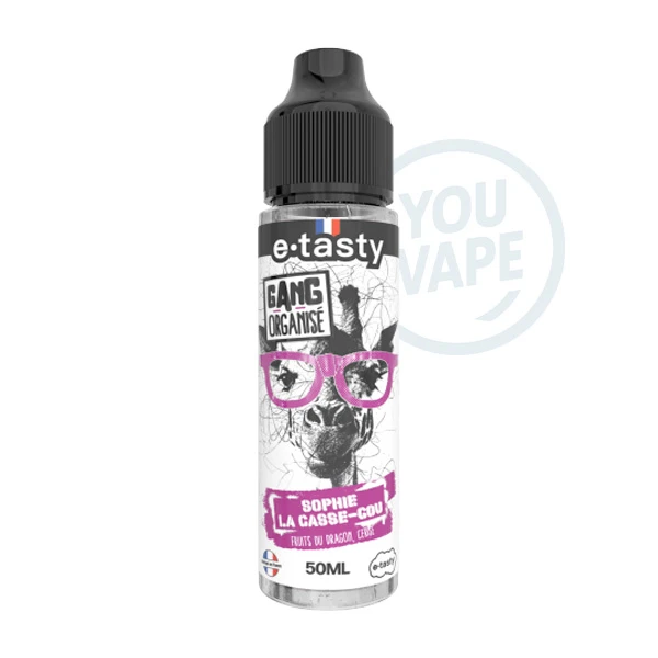 Le e-liquide Sophie la Casse-Cou de la gamme Gang Organisé vous propose un mariage audacieux entre le fruit du dragon et la cerise, pour une expérience légendaire et pleine de caractère.