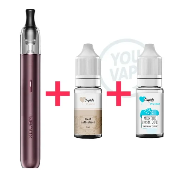 Pack Débutant YouVape, composé du Wenax M2 + 2 liquides