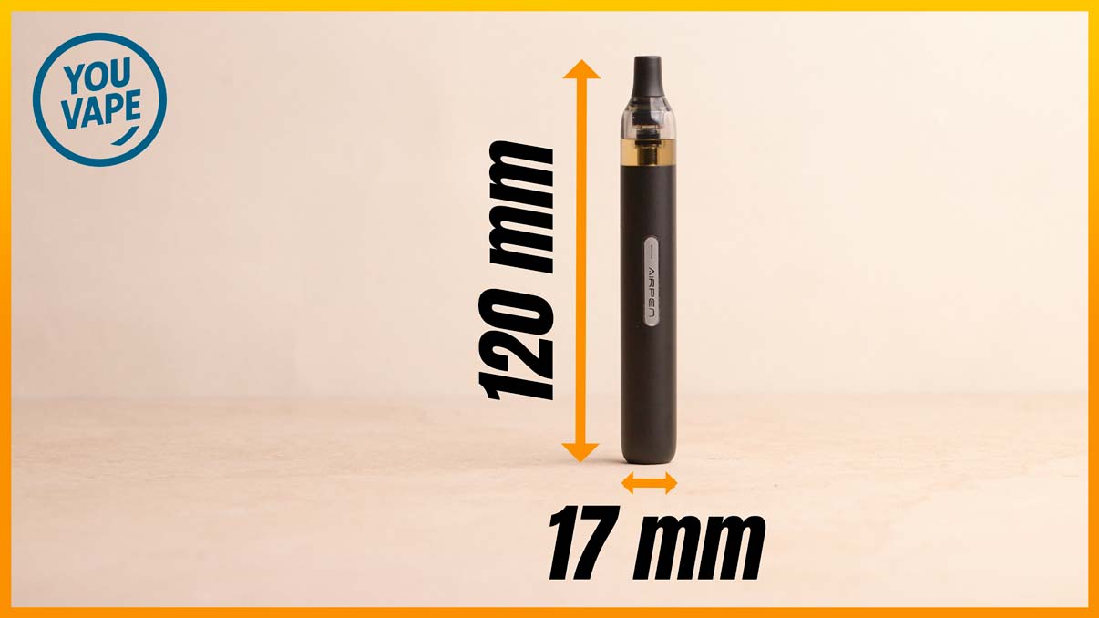 L'embout du Pod Airpen est particulièrement agréable pour les lèvres, par sa forme évasée, et par son matériau