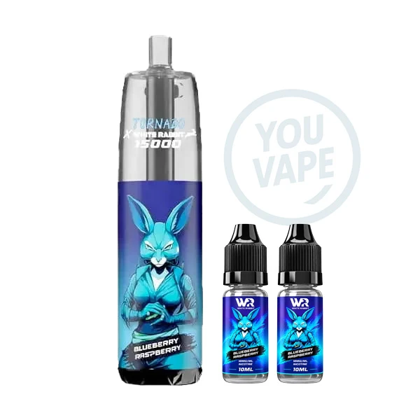 La Puff Tornado 15000 Blueberry Raspberry est une puff rechargeable longue durée, avec 20ml de eliquide à la saveur de myrtille et de framboise.