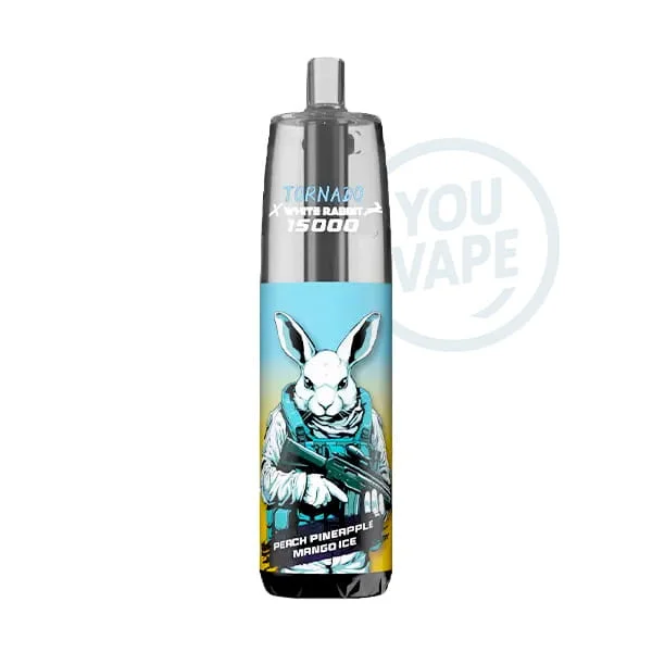 La Puff Tornado 15000 Peach Pineapple Mango Ice est une puff rechargeable longue durée, avec 20ml de eliquide à la saveur de pêche, ananas et mange bien frais.