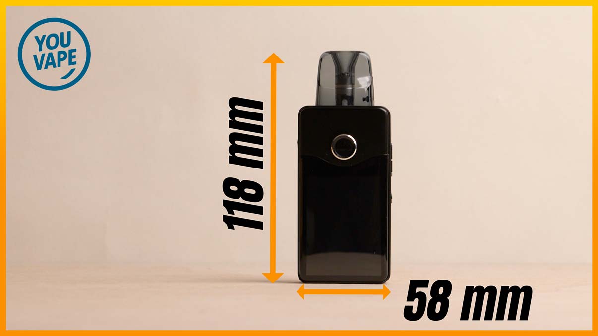 Dimensions du Pod Vinci E120 de Voopoo
