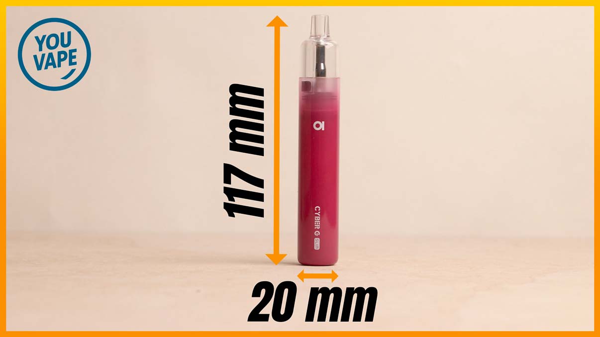 Les dimensions du Pod Cyber G Slim