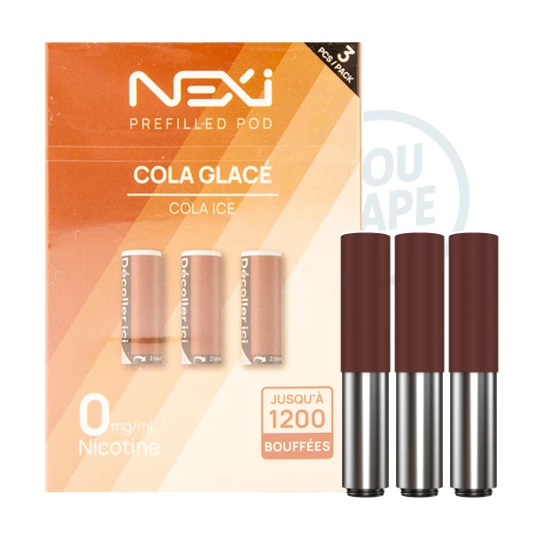 Cartouche nexi one sans nicotine saveur cola glacée