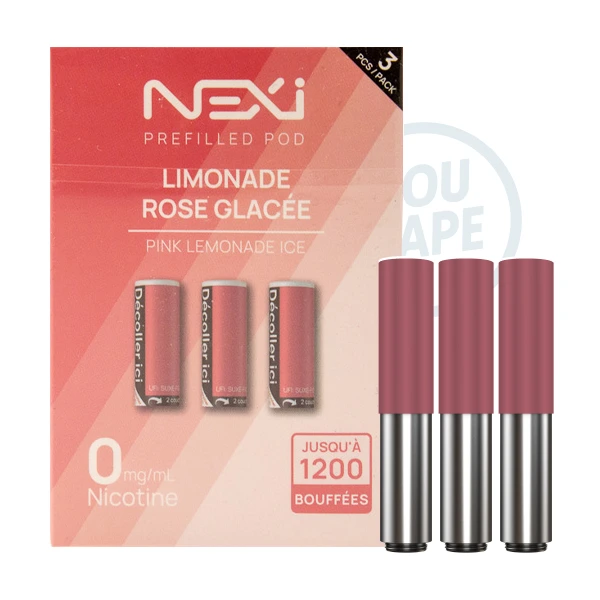 Cartouche nexi one sans nicotine saveur limonade rose