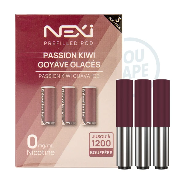 Cartouche nexi one sans nicotine saveur passion kiwi goyave glacées