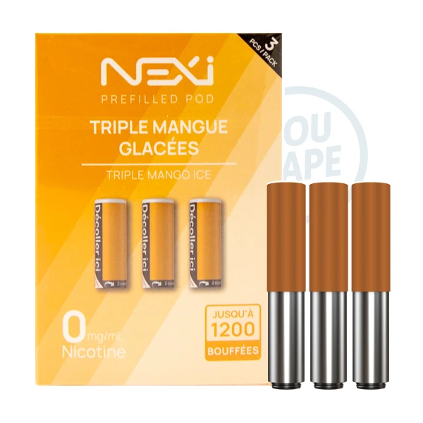 Cartouche nexi one sans nicotine saveur triple mangue glacées