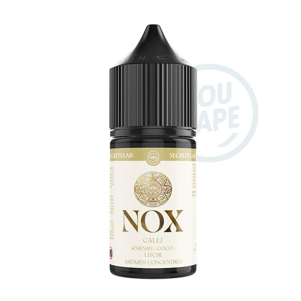 L’arôme concentré Calli 30ml de Nox t’invite à une escapade tropicale entre ananas juteux, coco onctueuse et litchi délicat.