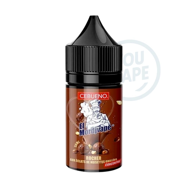 L'arôme concentré El Mordjvape de Cebueno est est une pâte à tartiner mêlant du chocolat onctueux et éclats de noisettes grillées.