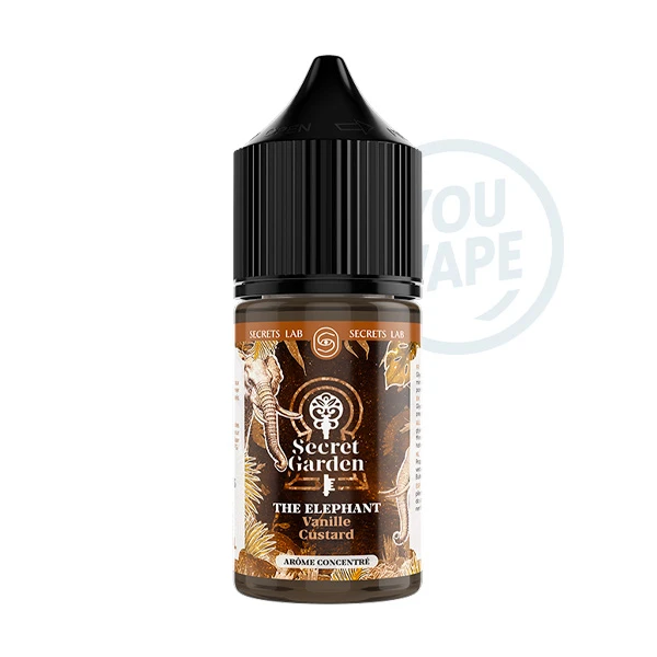 L’arôme Concentré The Elephant 30ml de la gamme Secret Garden impose sa présence avec une vanille custard onctueuse et réconfortante.