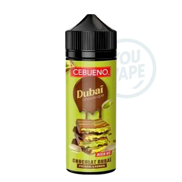 Dubaï Chocovape 100ml - Cebueno est une fusion exquise entre un chocolat intense, un kunafa croustillant et des pistaches croquantes