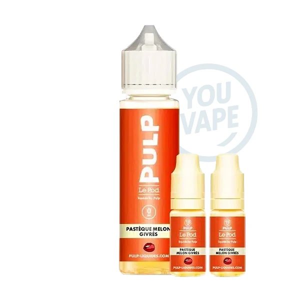 Pack eliquide pasteque et melon givrés de 6mg de nicotine par Pulp