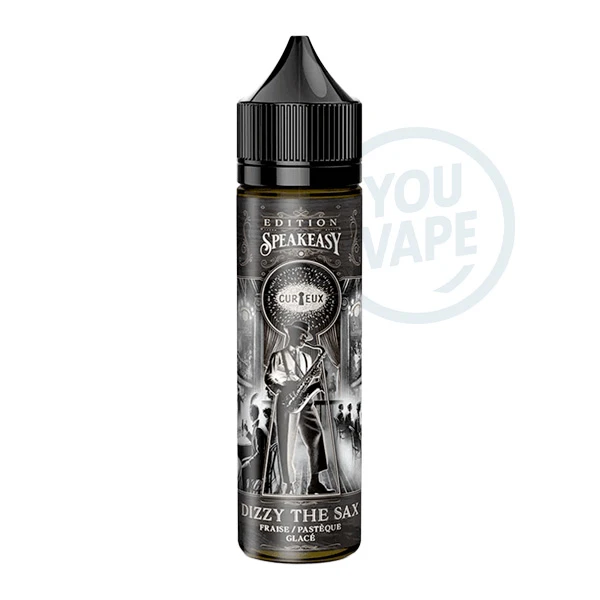 Le e-liquide Dizzy The Sax 50ml de la gamme Speakeasy par Curieux est un mix de fraises sucrées et de pastèques juteuses sur une base fraîche maîtrisée.
