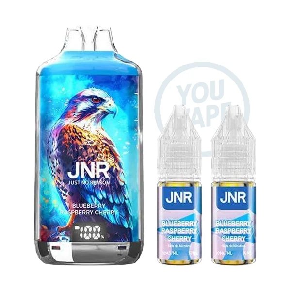 La Puff 28k Falcon X de JNR, goût Bueberry Raspberry Cherry