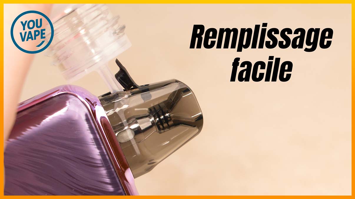 Remplissage du réservoir du pod Xlim SQ Pro 2