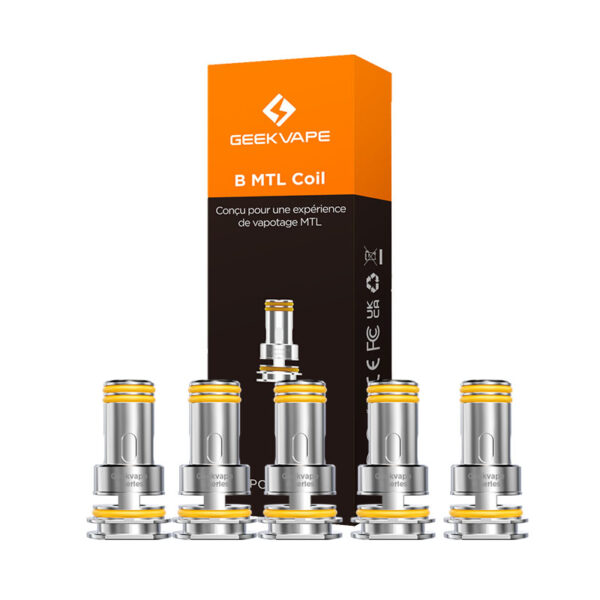 Boite de 5 résistances B series coil MTL de 0.80 ohm de Geekvape