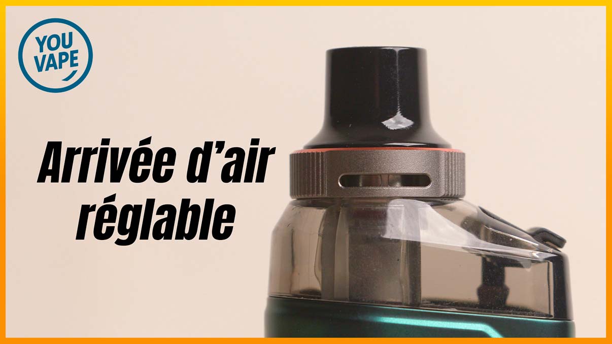 Le réglage de l'airflow du Pod Armour GS 