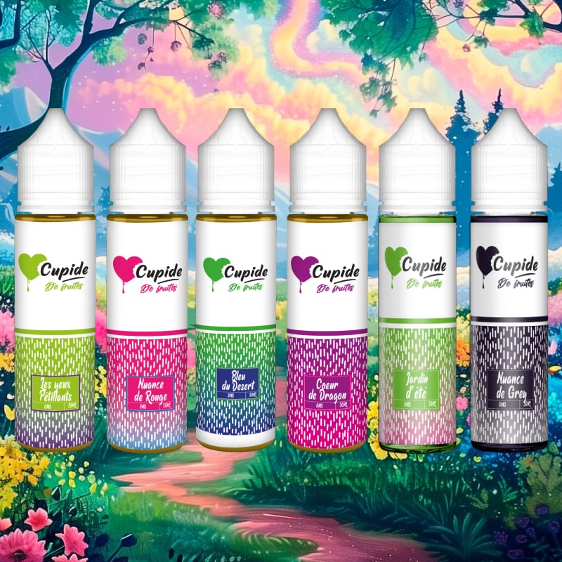 Pack de 6 eliquides 50ml de la gamme Cupide