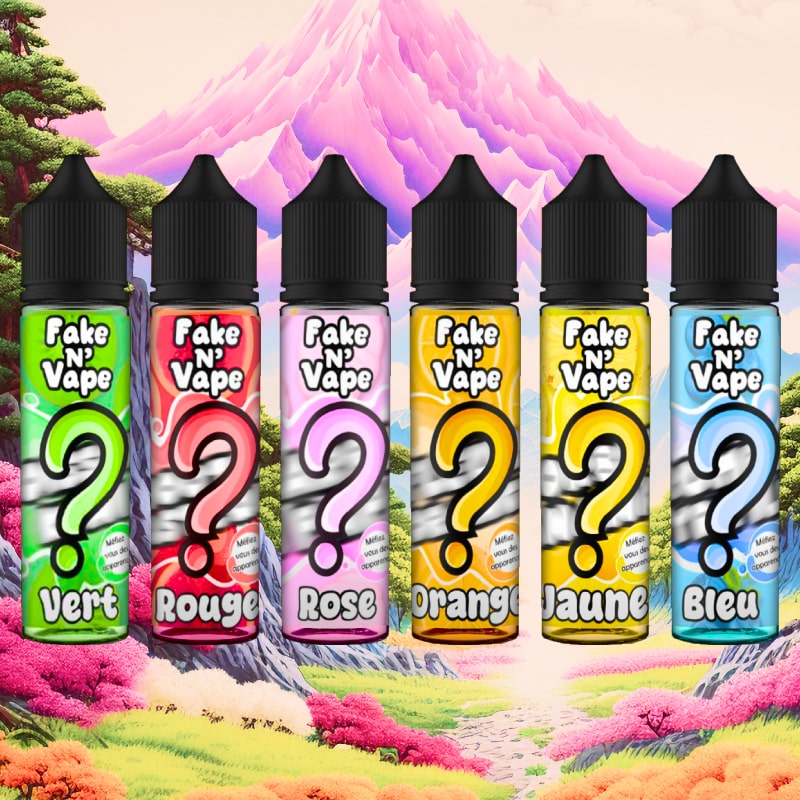 Pack de 6 eliquides 50ml de la gamme Fake'n'Vape