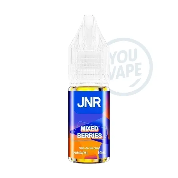 Le e-liquide Mixed Berries de JNR vous propose un mélange de fruits rouges avec des baies noires, comme de la myrtille et de la mûre.
