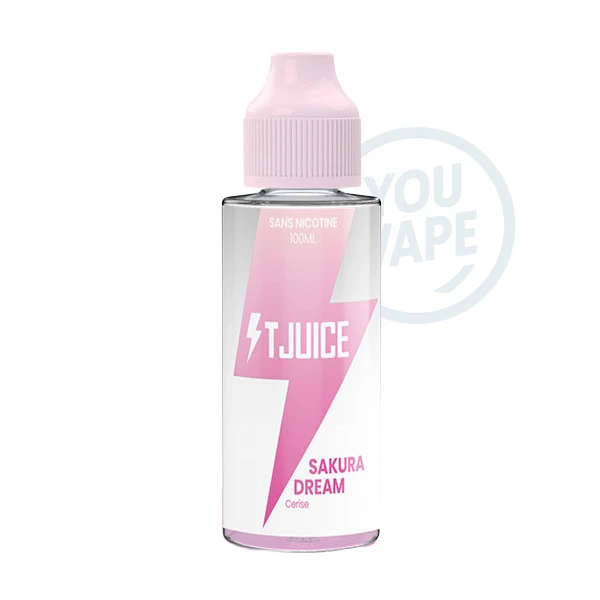 Le eliquide Sakura Dream 100ml de T-Juice associe des arômes de cerise japonaise avec des notes vanillées. 