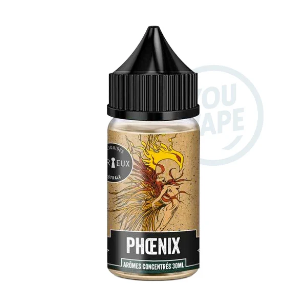 Le concentré Phoenix 30ml de Curieux est une délicieuse custard vanille accompagnée de noix de coco. Vainqueur du prix dessert au Vapexpo de Paris.