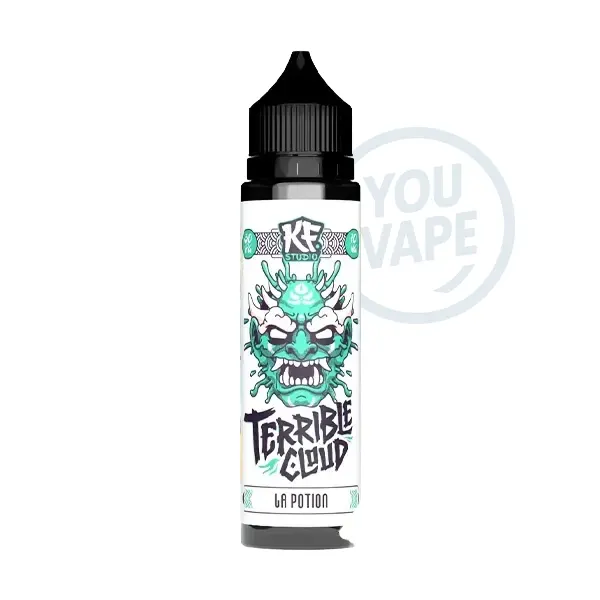 Le e liquide La Potion 50ml par Terrible Cloud est une saveur de cocktail fruité dont la recette est tenue secrète. Vous serez surpris par ce jus fruité qui décoiffe !