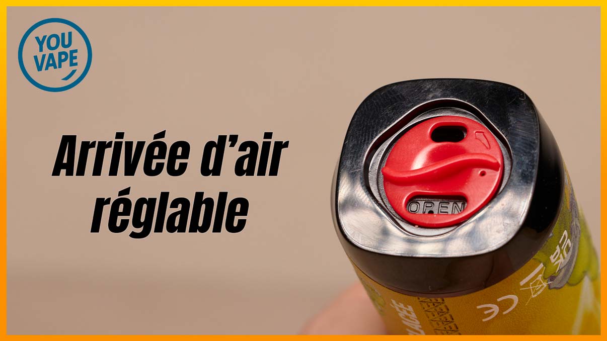 L'airflow de la Puff Shisha Plus