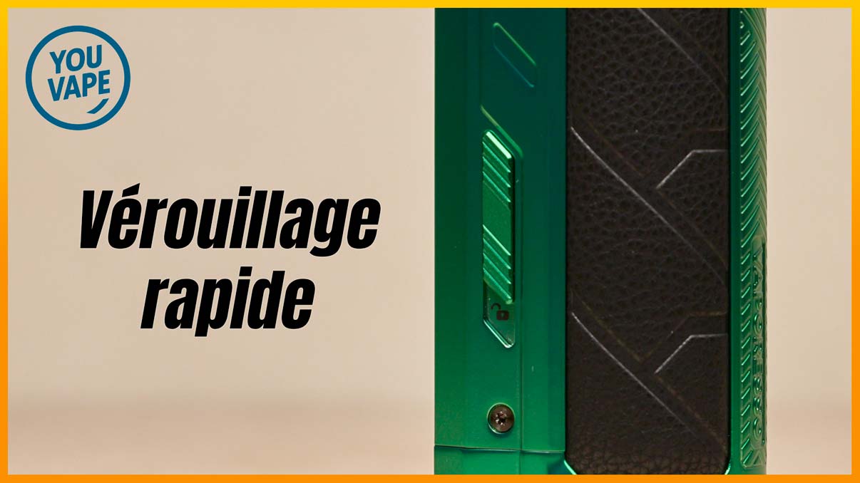 Les verrouillage de la Box Armour Ultra de Vaporesso
