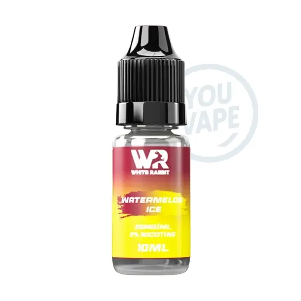 Le e liquide au sel de nicotine Watermelon Ice de White Rabbit propose la fraîcheur hydratante de la pastèque, intensifiée par une sensation givrée pour une vape fruitée et glaciale.