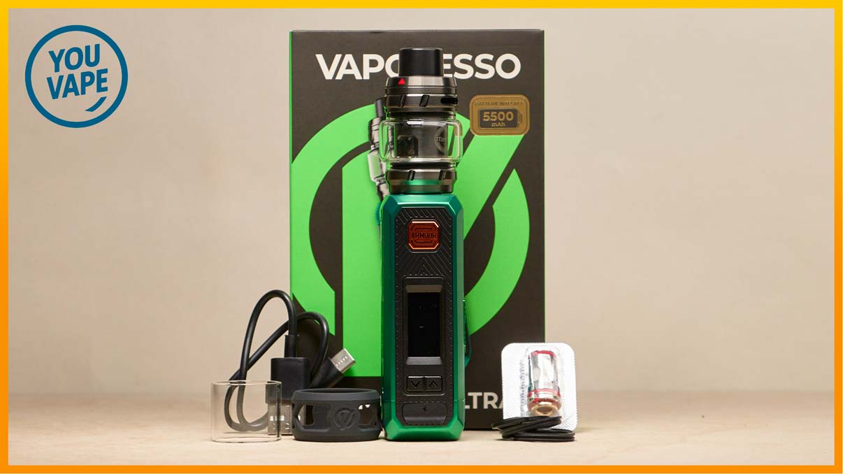 Le contenu du coffret du Kit Armour Ultra de Vaporesso