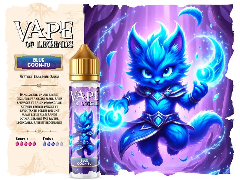 Description Blue Coon Fu vape of legends