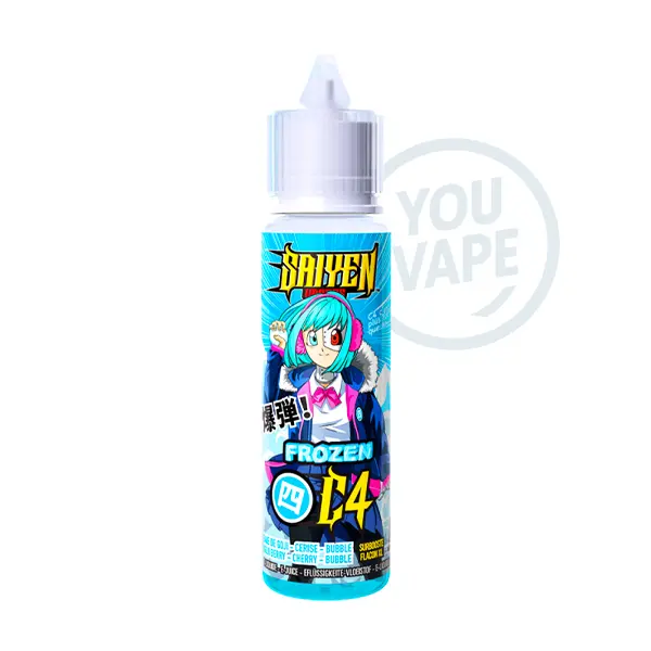Le e liquide Frozen C4 50ml de la gamme Saiyen par Swoke est une saveur de bubble gum à la cerise et baies de goji mentholé.